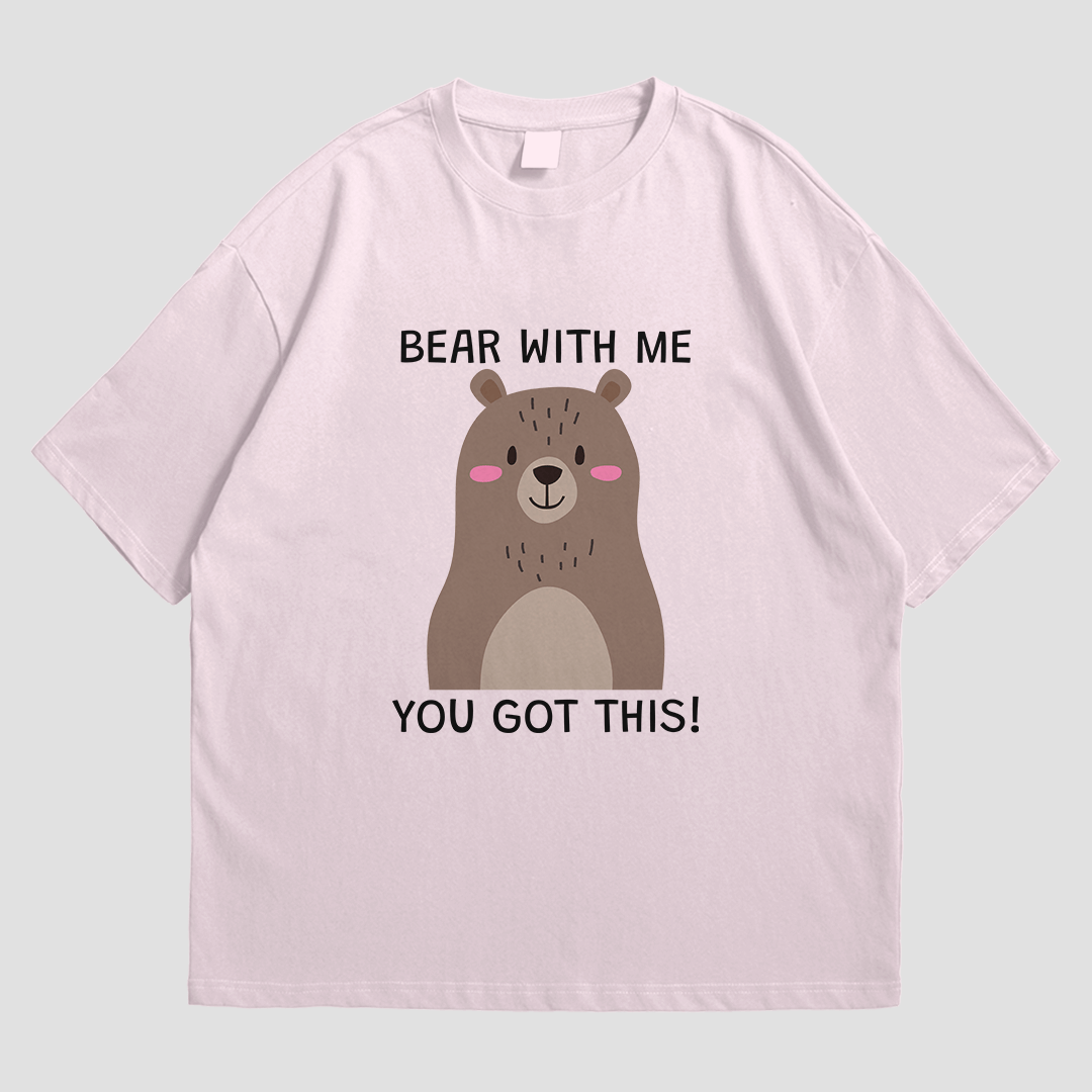 T-Shirt - Bear with Me - T-Shirt | Buy at Uni Wear - S Light Pink