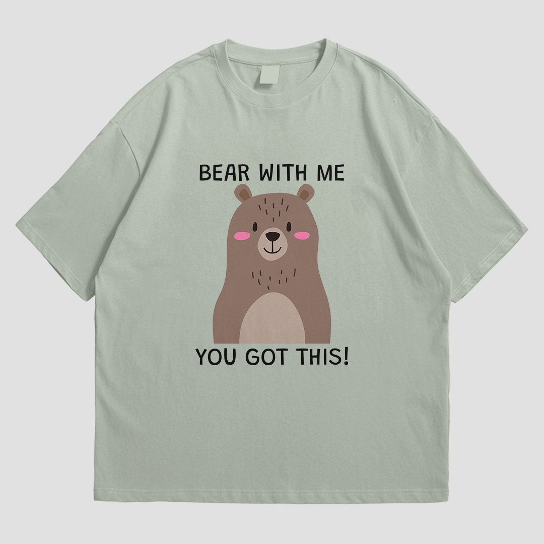 T-Shirt - Bear with Me - T-Shirt | Buy at Uni Wear - S Sage