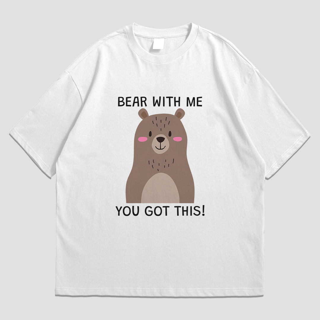 T-Shirt - Bear with Me - T-Shirt | Buy at Uni Wear - XS White