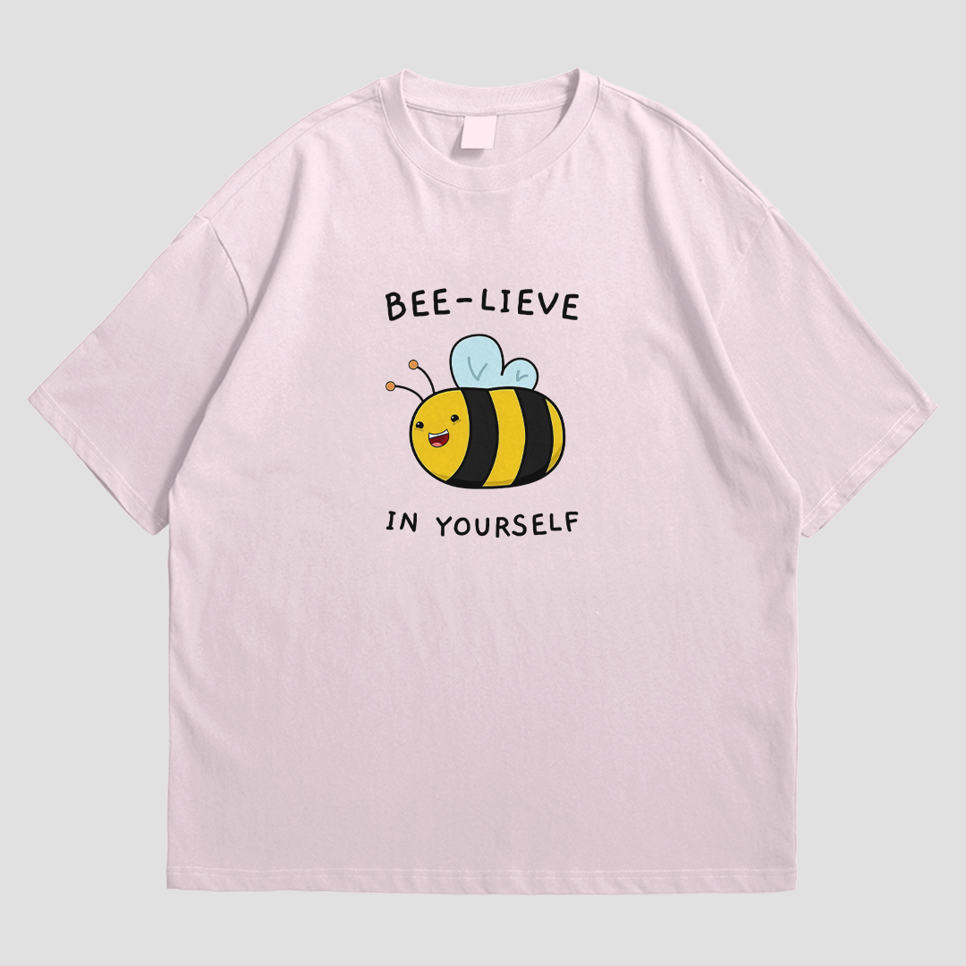 T-Shirt - Beelieve in Yourself - T-Shirt | Buy at Uni Wear - S Light Pink