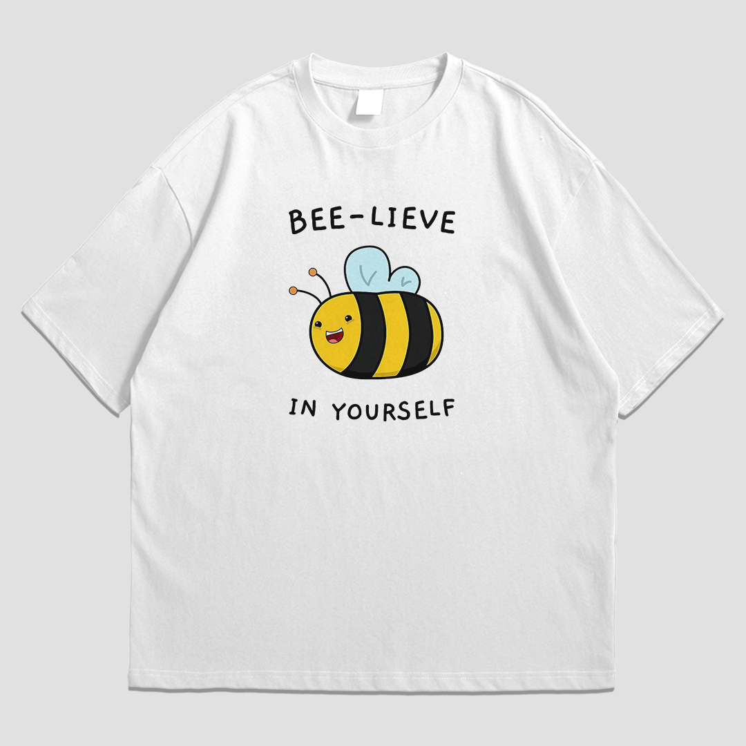 T-Shirt - Beelieve in Yourself - T-Shirt | Buy at Uni Wear - XS White